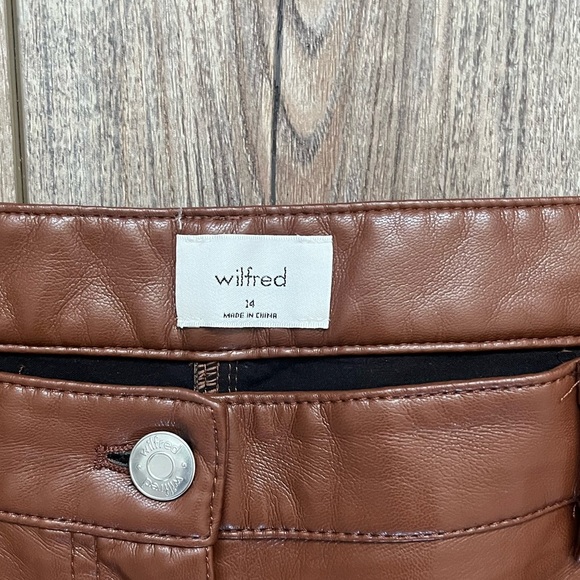 Wilfred Melina Pant – Size 14 | Cognac Vegan Leather | Aritzia Best Seller - Picture 4 of 8